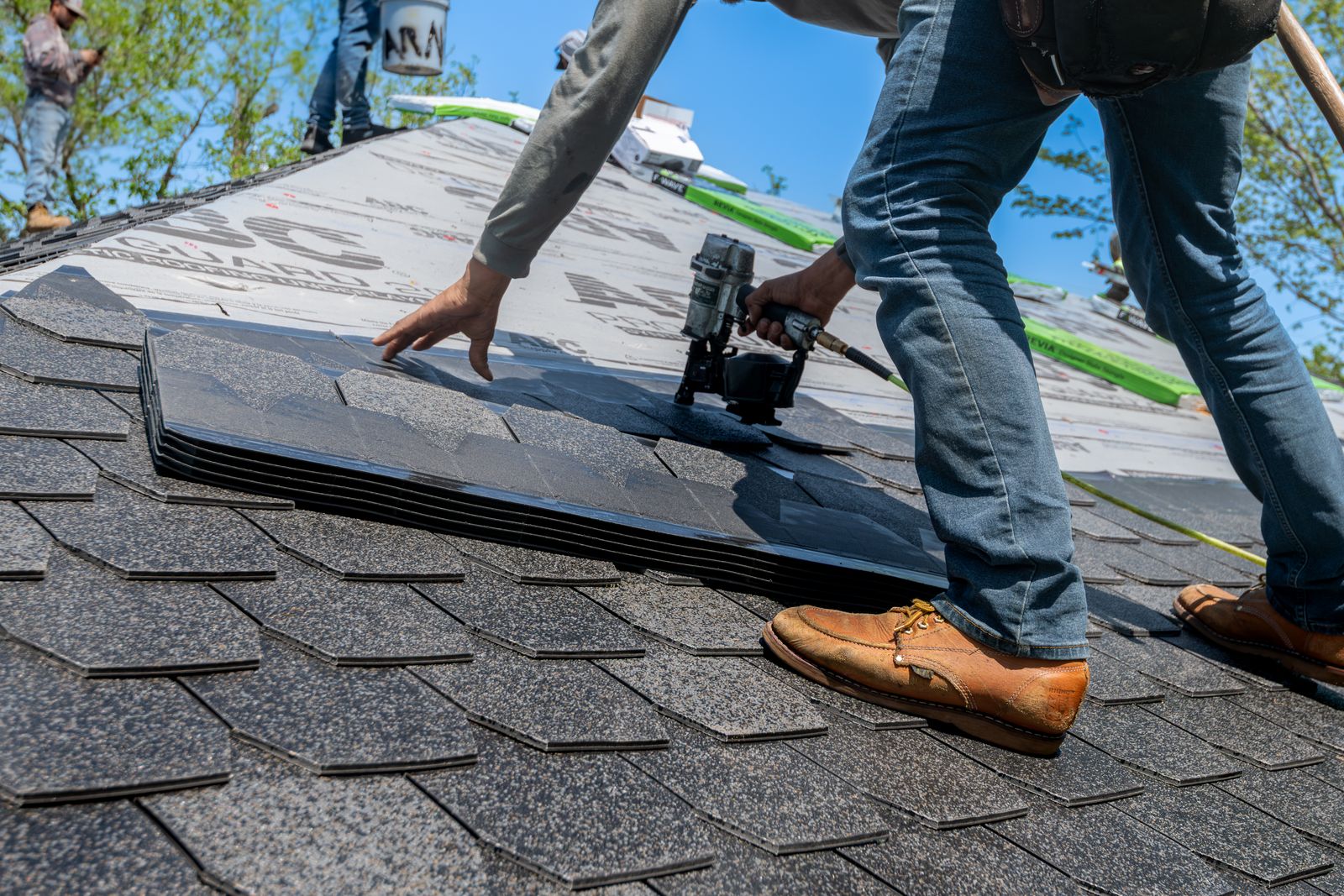 Professional new shingle roof on home in The Colony, Texas DFW